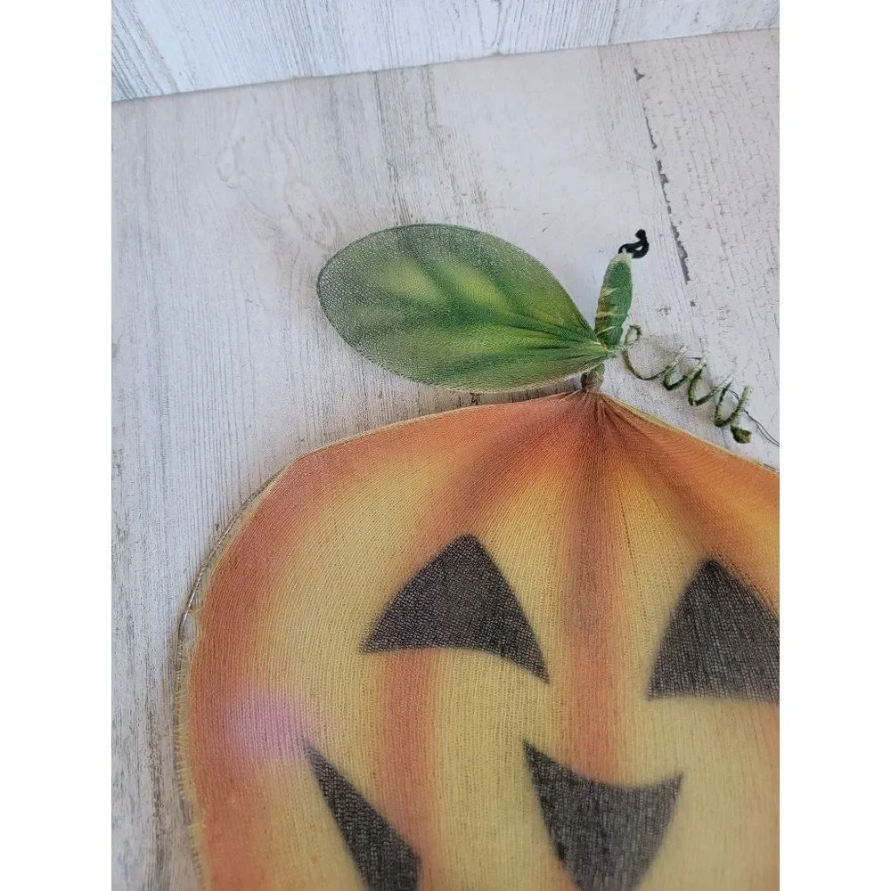 Hanging fabric Jack O'Lantern face Halloween prop decor‎